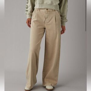 NWT US 6 LONG AE Dreamy Drape Stretch Poppy Trouser - Khaki Tan